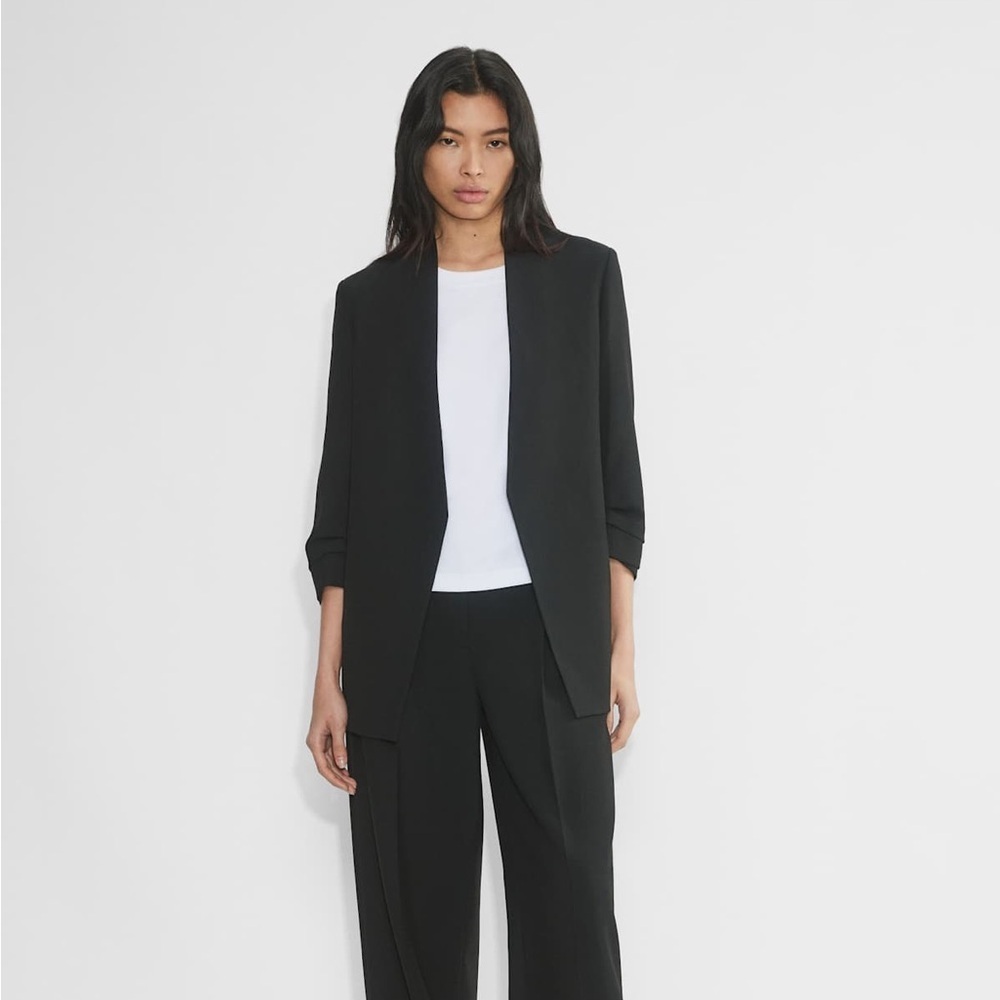 Aritzia Babaton Power Dark Grey Blazer - Mirror Crepe Size 0